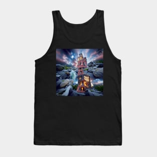 TOWER BETWEEN WORLDS ORIGINAL DIGITAL AI GENERATED ART Tank Top